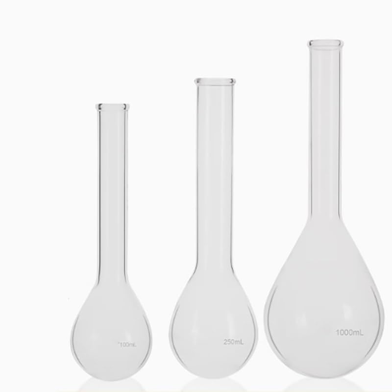 Kolba ze szkła borokrzemowego o wysokiej zawartośc Kolba laboratoryjna z płaskim dnem i długą szyją ze szkła borokrzemowego 50-1000 mL(250ml)