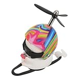 MOTHNUR 樹脂製猫ドールと自転車プロペラオーナメントセット バイク 車用風力回転ヘルメット飾り 春夏の自転車アクセサリー ユニークな飛翔トンボデザイン 愛好者向け