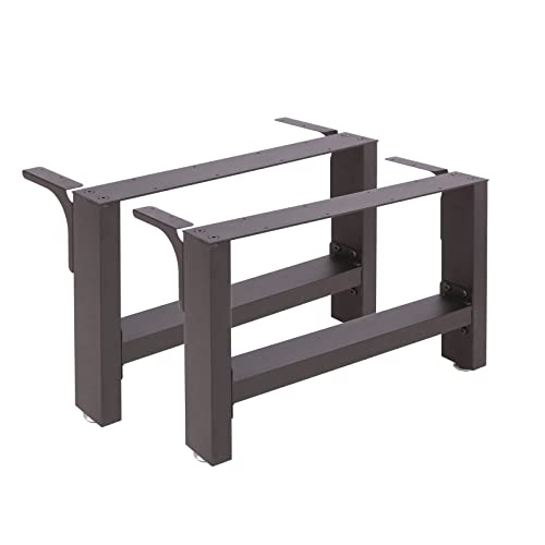 Bastidores para mesa 64x40cm Recubrimiento polvo negro Caballetes para escritorio Patas mesa Muebles