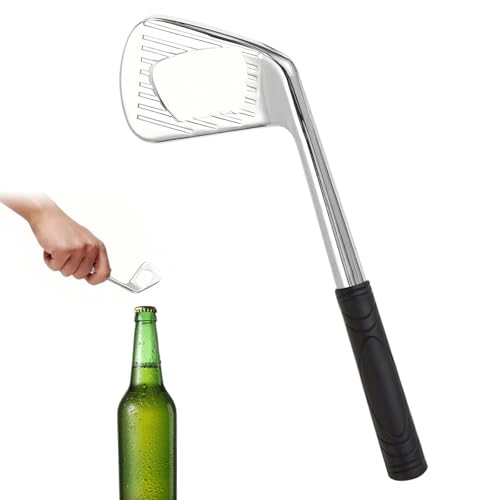 Muorruo Golfschläger-Flaschenöffner, kreativer Sport-Flaschenöffner, Kupfer-Getränkeöffner, Werkzeug zum Öffnen für Golfliebhaber, Gastgeschenk, Sport-Mottoparty, Küchengerät, Gold