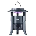 Solar Mosquito Trap Outdoor Waterproof, Rechargeable Fly Trap with Solar Panel Sensor and Lighting, Mosquito Zapper Flying Insect Bug Trap for Home, Patio, Backyard, Camping