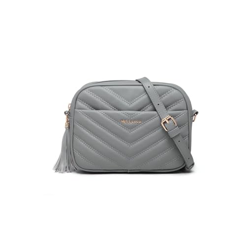 Miss Lulu Bolso Bandolera de Mujer con Correa Ajustable y Desmontable – Diseño Acolchado Moderno y Ligero para Uso Diario