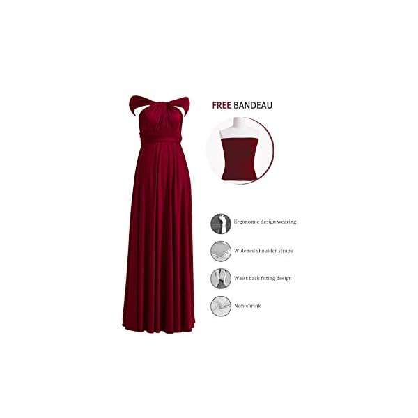 Bridesmaid Dress,Womens Long Prom Dresses Infinity Dress with Bandeau, Convertible Dress, Bridesmaid Dress, Long,Short, Plus Size, Multi-Way Dress, Twist Wrap Dress