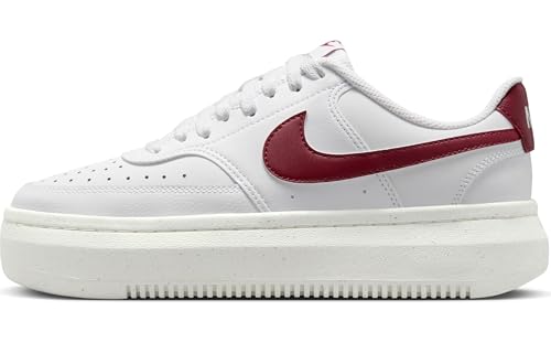 Nike Court Vision Alta Women's Shoes (DZ5394-103, White/Sail/Team Red)