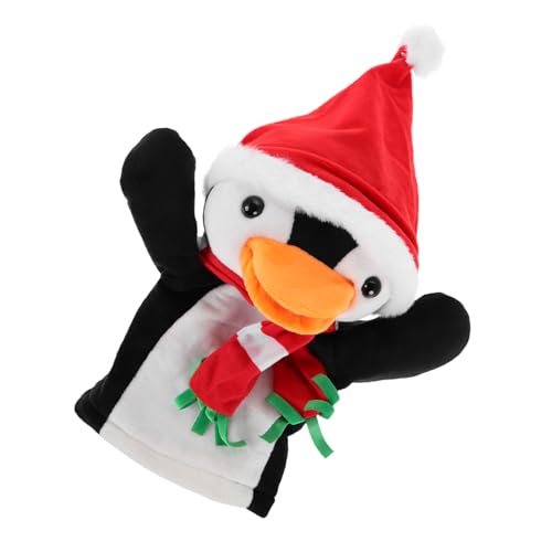 BESPORTBLE Pinguin Plüsch Handpuppe Interaktiv für Junge Mädchen Geschichtenerzählen Festliche Tierpuppen Weicher Stoffpuppe Schneemann Spielzeug Erzählhandpuppe Bauernhoftierpuppe