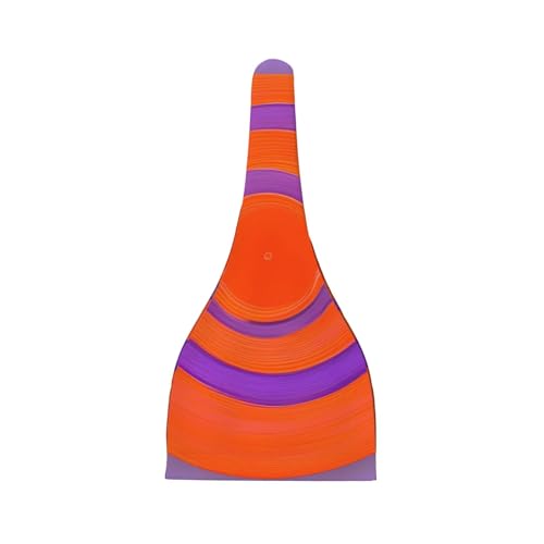 Newborn Baby Hat, Orange Circle Centre Print Soft Top Knot Beanie Cap, Cute Baby Headwear for 0-6 Months2