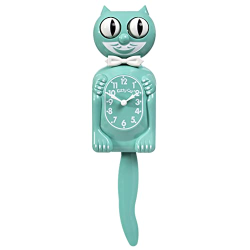 Ocean Waves Kitty-Cat Wall Clock, 12.75 inches