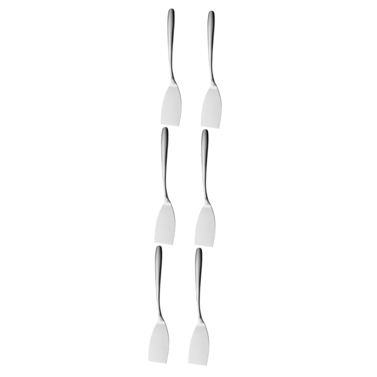 TOYANDONA 5 Set Spatola per Friggere in Acciaio Inossidabile Spatola per Friggere Bistecca Frittura Carne Cuoco Cucina Pinna per Bistecca Girando Piccolo Mescolata Grasso 2 Pezzi*5