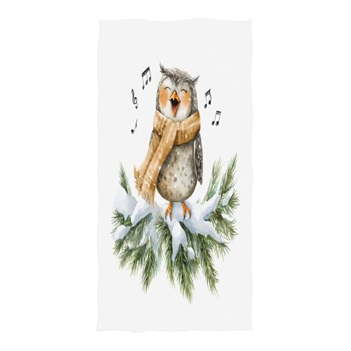 ALAZA Lovely Owl Beach Towel, Absorbent Quick Dry Swimming Yoga Beach Towels, Large Sand Free Microf