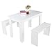 Set tavolo 2 sedie Set, tavolo da cucina con sedie, tavolo e sedie, sala da pranzo completo e moderno, tavolo da cucina 4-6 persone, 60 x 110 x 73 cm, 24 x 75 x 45 cm