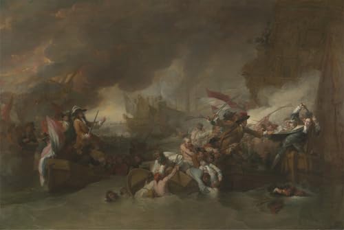 La Bataille de La Hogue West impression sur toile grand format prestige 60x90cm
