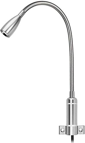 Image of Meanyee 1 * 3W Wall Reading lamp led Bedside Lights headboard with Touch Switch /stepless dimmable /Adjustable /Warm White(3000K) / led /Plug in cord /MY-BD061
