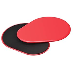 uxcell Exercise Core Sliders, 230x180x7mm Glider Discs Dual Sided Usage on Carpet or Floor for Full Body Workout, Red