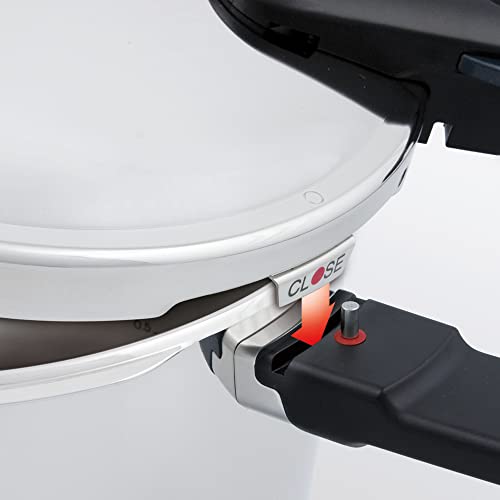 Foto von Fissler Vitaquick/Induktions-Schnellkochtopf (4,5l, Ø 22 cm) Edelstahl-Dampfkochtopf, 2 Garstufen, stapelbar, alle Herdarten– auch Induktion