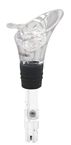 Vin Bouquet Fia 221 Escanciador dosifiCador de Vino, ABS, Transparente y Negro, 8x16x4 cm