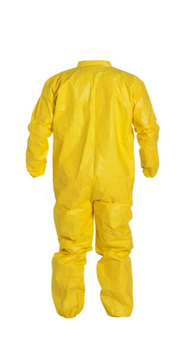 Dupont Tychem 2000 Disposable Chemical Resistant Coverall With Elastic Cuff And Serged Seams, Yellow, X-Large, Retail Pack Of 1 #TOP1