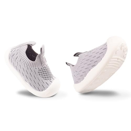 Charrost Unisex Baby Cozy Fleece Newborn Booties Non-Slip Soft Sole Infant Winter Warm slippers Shoes