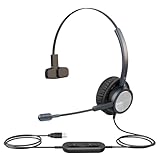 🎧 Casque USB pour la communication 🎧: Ce casque USB avec microphone antibruit réduit la distraction en arrière-plan et transfère au mieux votre voix naturelle. Le haut-parleur à large bande offre un son cristallin, un circuit antistatique protège votre audition. Ce casque d'ordinateur est principalement conçu pour la communication, le microphone de reconnaissance vocale est idéal pour le logiciel de dictée Nuance Dragon, les appels Skype, le chat vidéo, l'enregistrement de podcast et plus