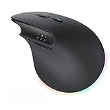 Bluetooth Ergonomic Mouse, VssoPlor Wireless Vertical Mouse, Rechargeable Ergo RGB Optical Bluetooth...