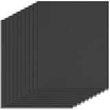 Binditek 10 Pack 20 Mil Sand-Textured Polycover - Super Heavyweight for Business Reports and Proposals - Lightly Sanded Finish - with Square Corners, Un-Punched, Black Color, Office Supplies