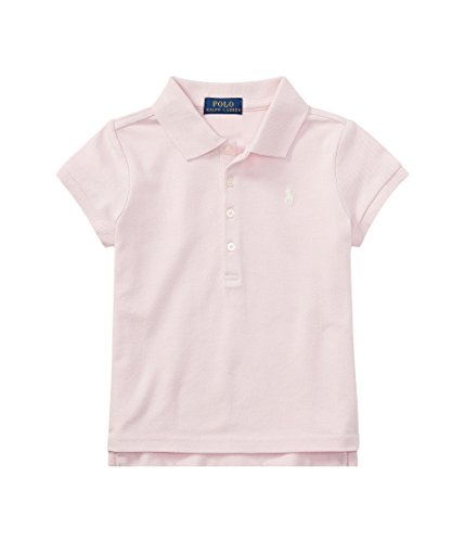 Polo Ralph Lauren Kids Baby Girl's Short Sleeve Mesh Polo Shirt (Toddler) Hint of Pink 3T Toddler
