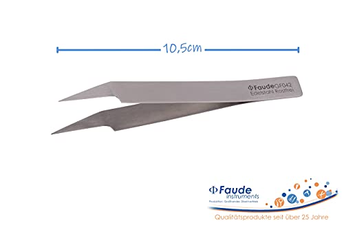 FAUDE Federstahlpinzetten 3-er Set fein-spitz, spitz und stumpf-rund 10,5cm für Terrarium, Labor, Modellbau zum fassen empfindlicher Objekte, Spiderlinge, Skorpione, Ameisen und Insekten