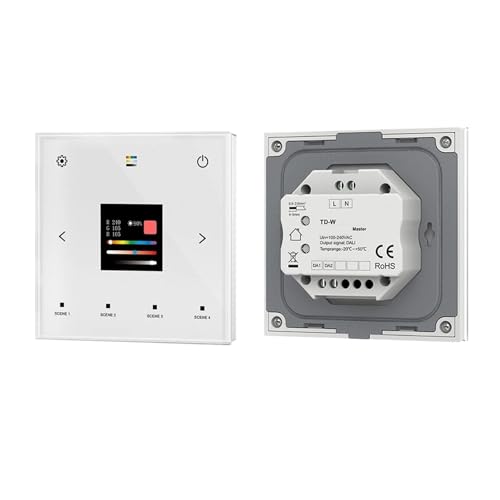Variateur LED AC 110V 220V TD-W tactile encastrable pour ruban monochrome RGB