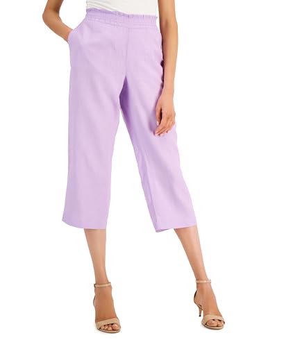 Charter CIub Petite Linen Cropped Pants