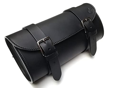 Custom Style BA170 - Handgefertigte Koffertasche aus Leder für Motorrad Schwarz