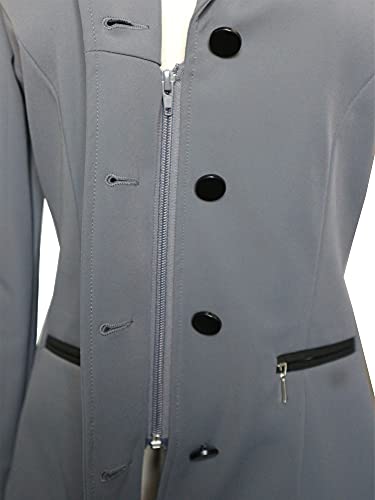 Hr Farm Women's Competition Jacket Horse Riding Show Coat (Gray, 6, Numeric_6) #TOP4