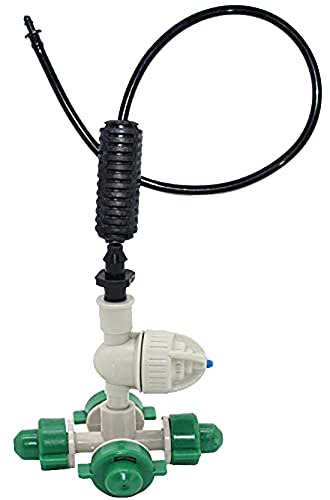 Image of DIY Crafts 22 Pcs Drip Misting Nozzle Kit, Included Pipe + Faucet Connector + Accessory, 4 Head Hanging Mist Sprayer Gre(22 Pcs Drip Misting Nozzle Kit, Included Pipe + Faucet Connector + Accessory)