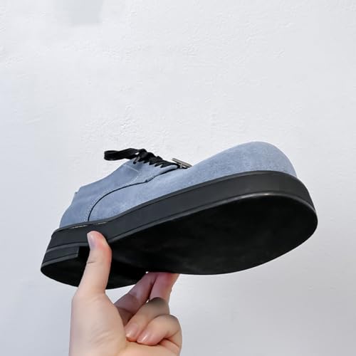 Men's Retro High - Street Derby Shoes. Featuring a Niche Chunky Sole for a Subtle Height Boost, paired with Laces for a Classic Look.3