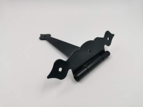 Hlmoptimo 6 Inch Strap Hinges Shed Door Hinges Heavy Duty T-Strap Hinges Shed Hinges For Wooden Fences Barn Doors Rustproof Decorative Classic Hinge W/Screws (4, 6 Inch) #TOP6