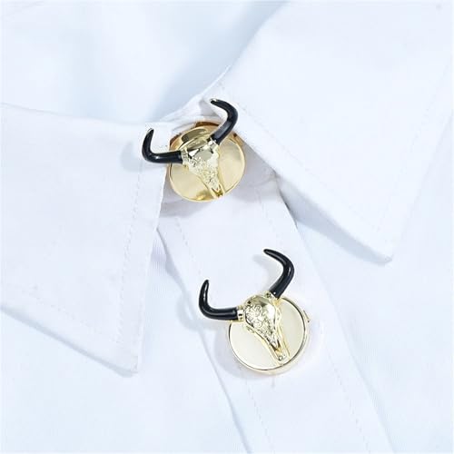 Gemelos camisa hombre de latón con forma de toro for esmoquin y camisas formales negocios 7