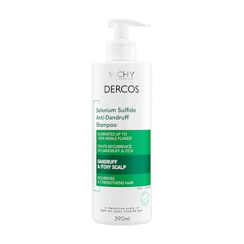 Vichy Dercos Anti Dandruff Shampoo, Dry Scalp Treatment and Itch Relief. Prescription Strength Comparable to 2% Ketoconazole, for Mild to Severe Dandruff-Prone Hair & Flaky, Itchy Scalps, 13.5 Fl. Oz.