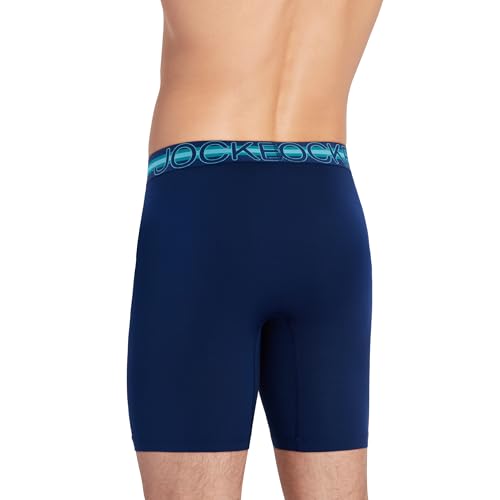 Jockey Men's Underwear, Mens Boxer Briefs With Pouch, Sport Stability Microfiber 9" Long Leg Boxer Brief2