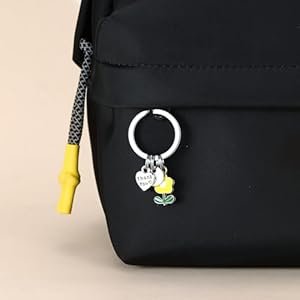 Teacher appreciation gifts in bulk flower intial keychain teacher personalized gifts  urban country home decor