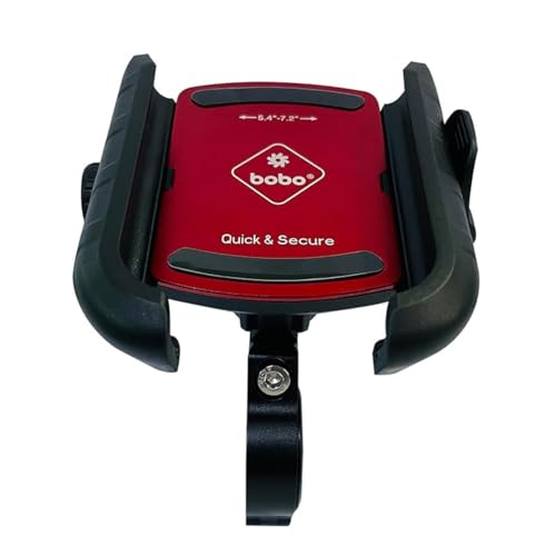 Image of BOBO BM14 Quick Release Enhanced BM4 Waterproof Bike /Motorcycle /Scooter Mobile Phone Holder Mount, Ideal for Maps and GPS Navigation (Red)