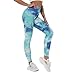 Pantalon de Yoga Coupe Slim en Jacquard tie and Dye, Collants sans Couture pour Le Sport, Le Fitness et la Course à Pied KL