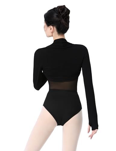 Dayrose Modal/Mesh Sleeve Women Ballet Shrug, Women Bolero Dance Top for Leotards, Dress3
