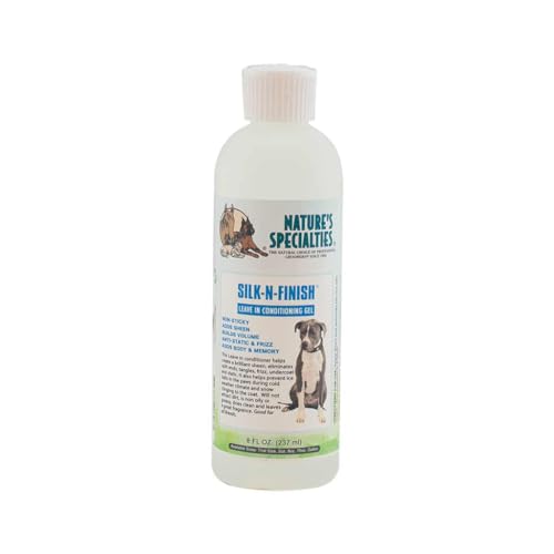 Nature's Specialties Silk-N-Finish Gel Conditioner for Dogs Cats, Non-Toxic Biodegradeable, 8oz (SILK8)