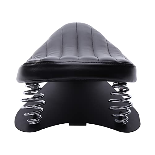 Image of DREAMIZER Motorcycle Seat Cushion Driver Solo Seats with Spring Bracket PU Leather Compatible with Harley Honda Yamaha Kawasaki Sportster Iron 883 1200 Chopper Bobber Cafe Racer