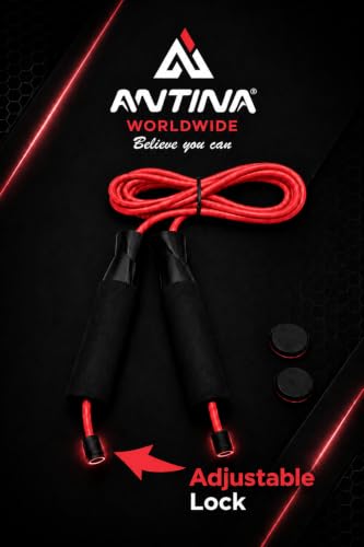 Image of worldwide Skipping Rope for Men, Women & Kids | Adjustable Jump Rope with Foam Handles | Tangle-Free Speed Rope for Fitness, Weight Loss & Home Workout | Exercise Rope