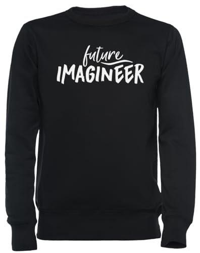 Future Imagineer Unisexe Sweat-Shirt Noir aux finitions haut de gamme