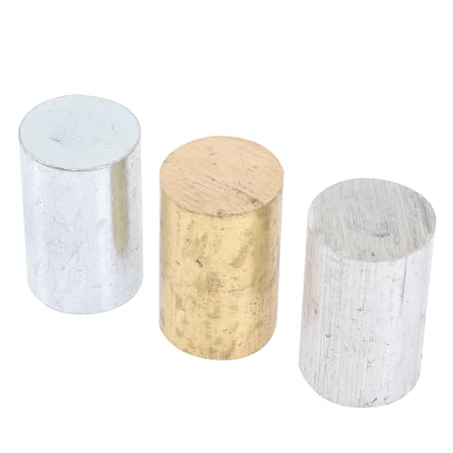 Veemoon Kit De Cilindros De Aluminio, Cobre y Hierro 32x20 Mm, 3 Piezas, Para Experimentos De Densidad, Física y Gravedad Específica, Superficie Lisa y Resistente, Uso Educativo y Científico