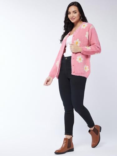 Image of Modeve Floral Print Round Neck Casual Women Sweater||Winterwear||
