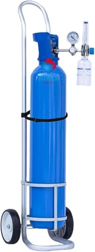 Przenośny Wózek Na Butle Tlenowe Z Bezpiecznymi Pasami Ułatwiającymi Transport I Przechowywanie, Średnica: 158 Mm, Średnica: 158 Mm