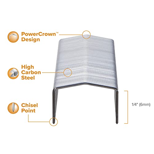 bostitch office b8 powercrown 0.25 inch staples, pack of 5,000 staples (stcrp21151/4), silver bostitch office b8 powercrown 0.25 inch staples, pack of 5,000 staples (stcrp21151/4), silver