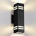 Cerdeco 67351TZ Brandon Outdoor Wall Lamp, Sand Textured Black with 3-Sided Frosted Glasses [UL Listed]