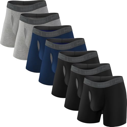 Opiniones de Bóxers para Hombre los más solicitados. 47 IGOLUMON Boxer Hombre 7 Piezas Calzones de Hombre Transpirable Bambú Rayón Ropa Interior con Pouch Boxers de Elasticidad Cómodo Bóxer Brief para Deportivo